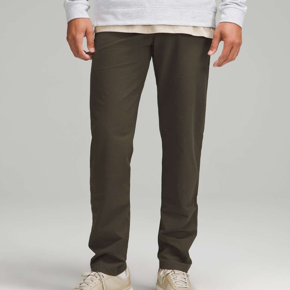 Lululemon ABC Classic Fit Trouser Stretch Cotton VersaTwill Dark Olive Sz 32x32